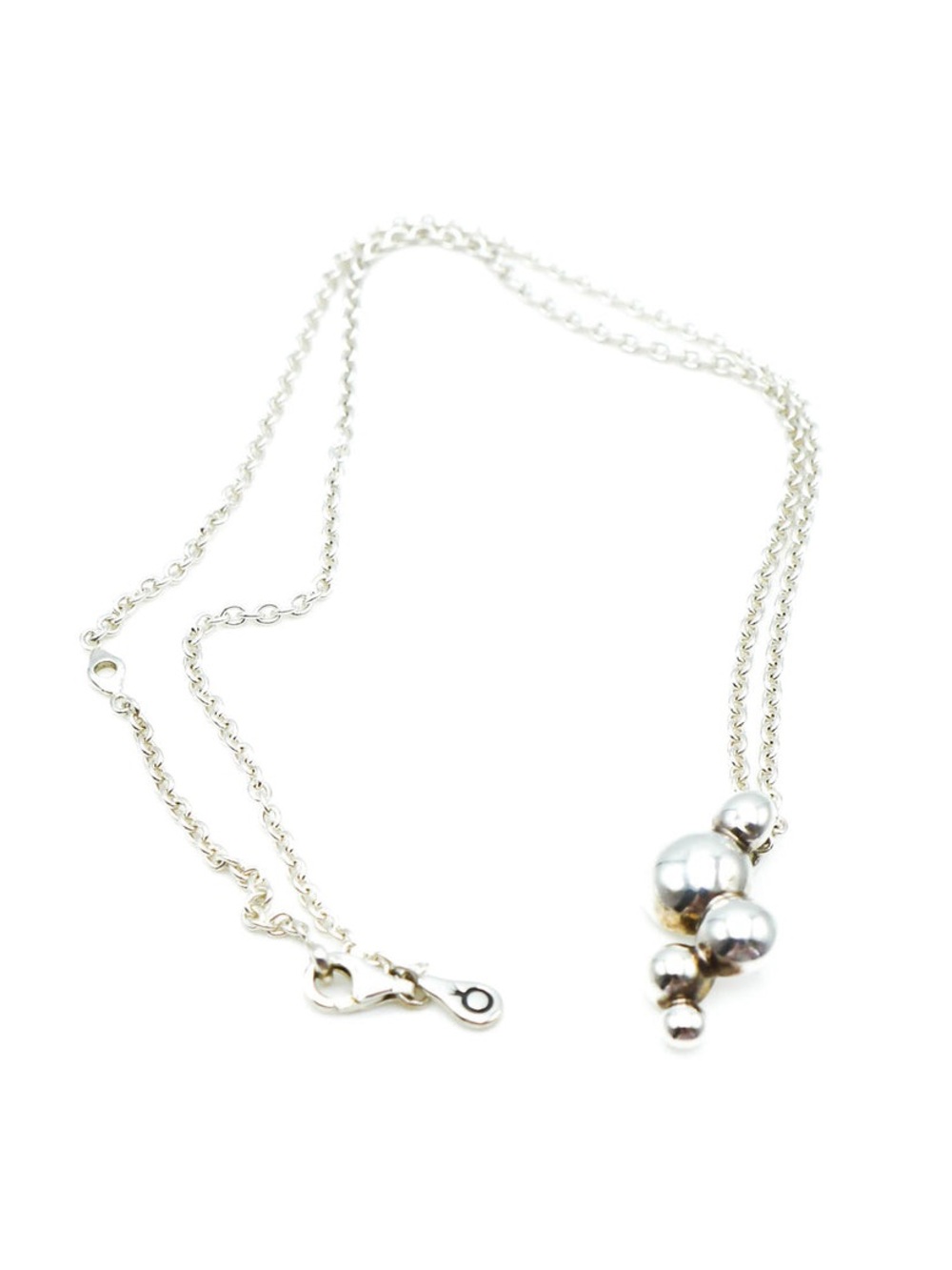 Pandora Rare Liquid Silver Bubble Pendant Necklace